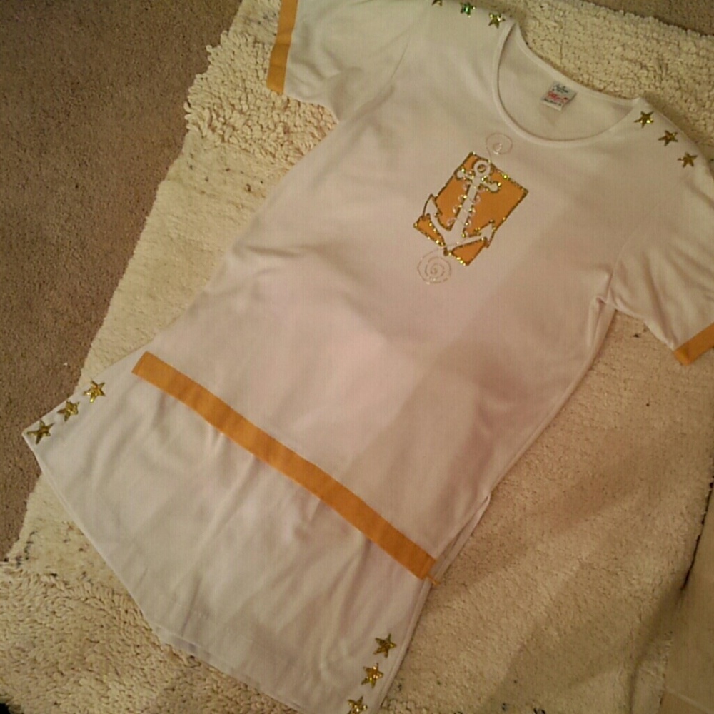 Hand painted nautical short set
